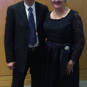 Custom made Navy blue formal dress